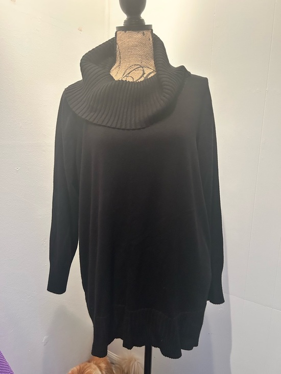Cable & Gauge Sweaters - Black Cowl Neck Sweater
